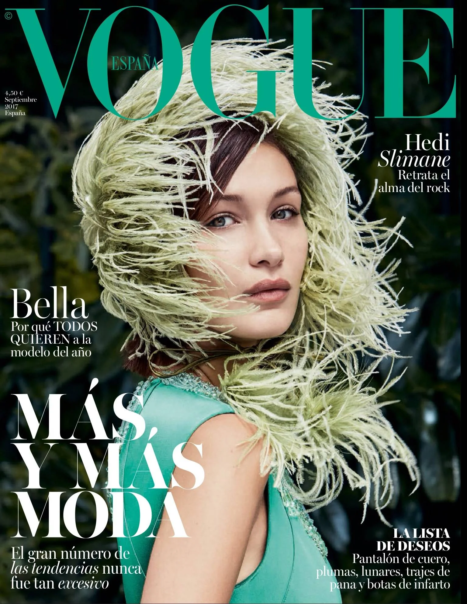 Bella Hadid's Vogue Spain September 2017 Cover Story By Patrick